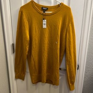 Express NWT Merino Wool Blend mustard sweater